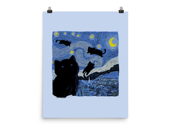 The Starry Cat Night