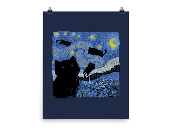 The Starry Cat Night