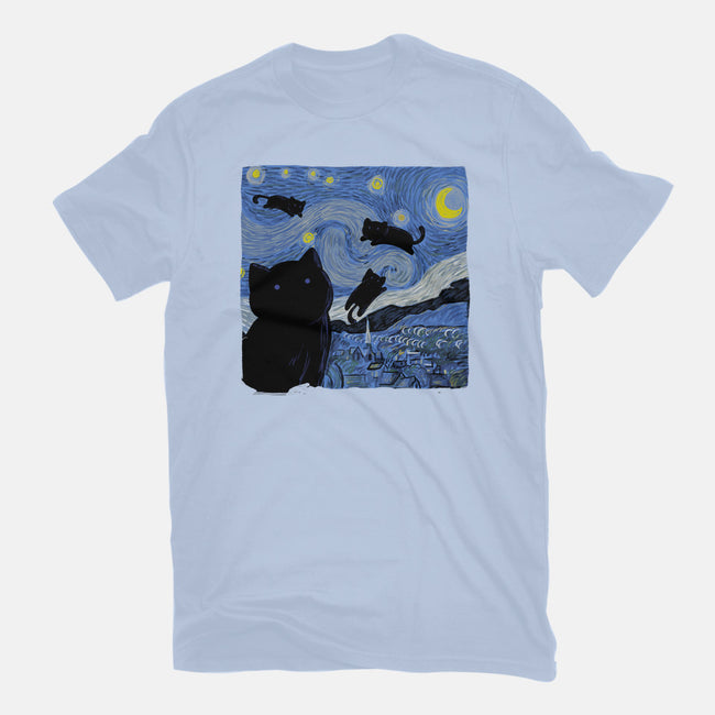 The Starry Cat Night-womens basic tee-tobefonseca