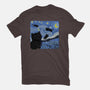 The Starry Cat Night-womens basic tee-tobefonseca