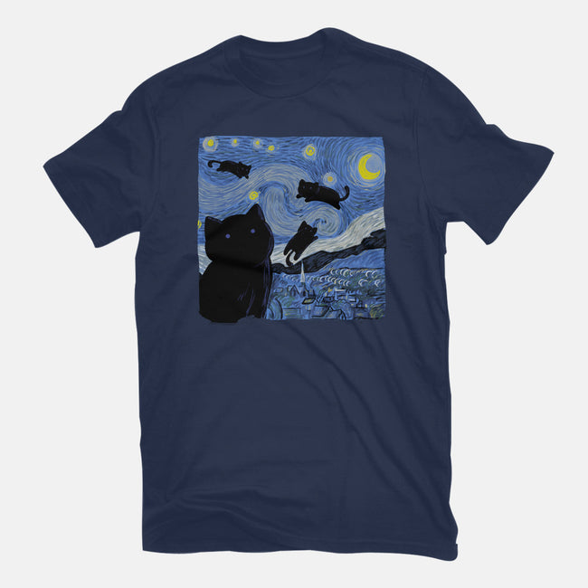 The Starry Cat Night-womens basic tee-tobefonseca