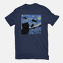 The Starry Cat Night-womens basic tee-tobefonseca