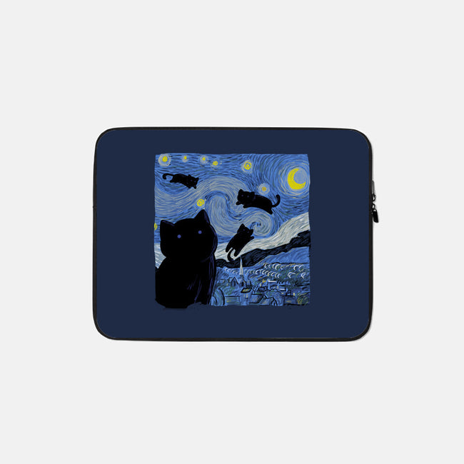 The Starry Cat Night-none zippered laptop sleeve-tobefonseca