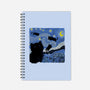 The Starry Cat Night-none dot grid notebook-tobefonseca