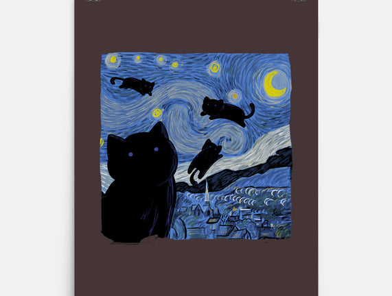 The Starry Cat Night