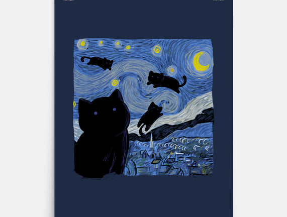 The Starry Cat Night