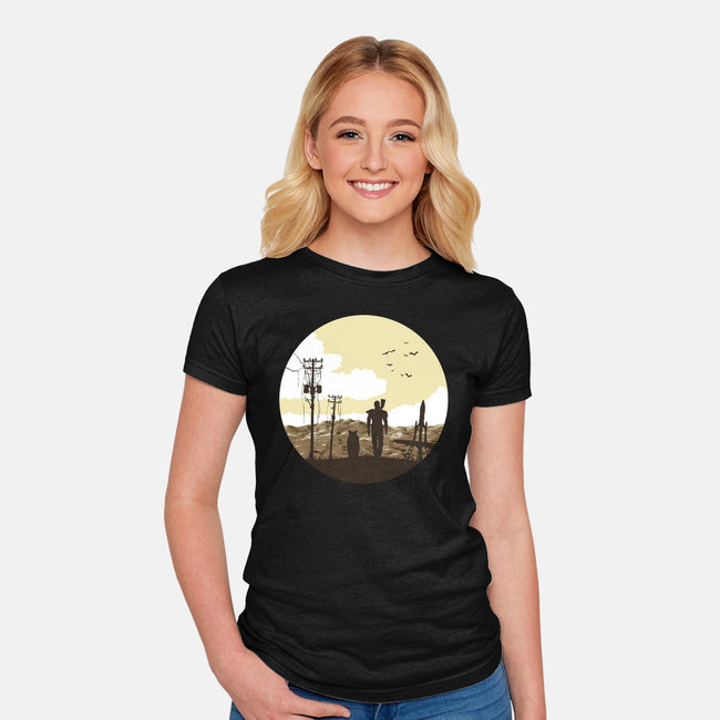 Nuclear Walk-womens fitted tee-Astoumix