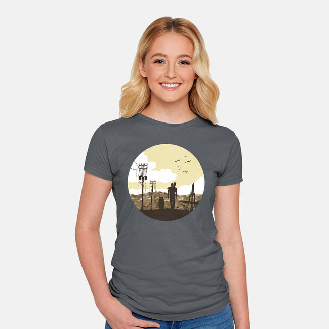 Nuclear Walk-womens fitted tee-Astoumix