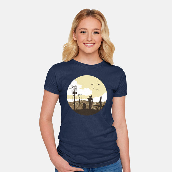 Nuclear Walk-womens fitted tee-Astoumix