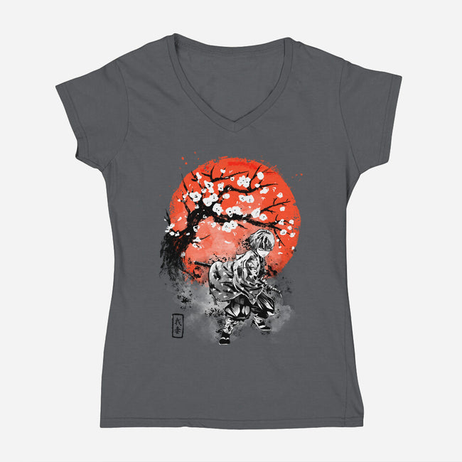 Thunder Ink-womens v-neck tee-IKILO