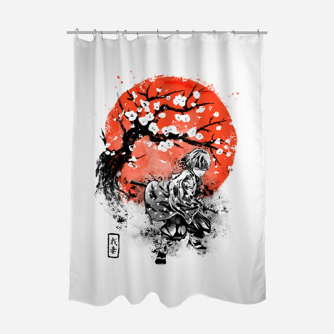 Thunder Ink-none polyester shower curtain-IKILO
