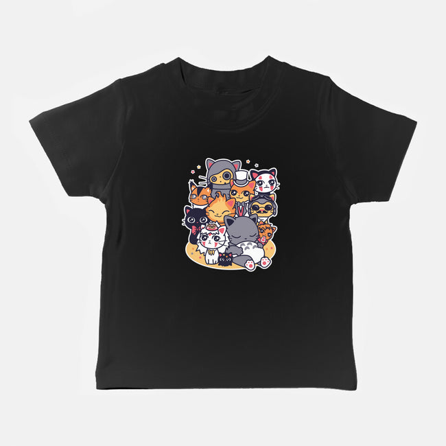 Miyazaki Cats-baby basic tee-Domii