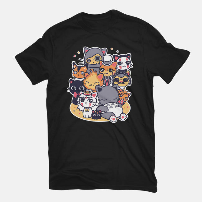 Miyazaki Cats-mens basic tee-Domii