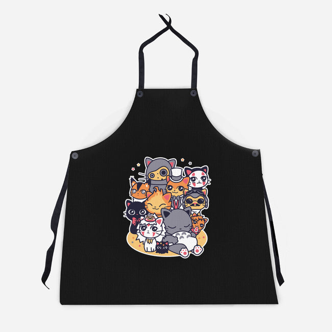 Miyazaki Cats-unisex kitchen apron-Domii