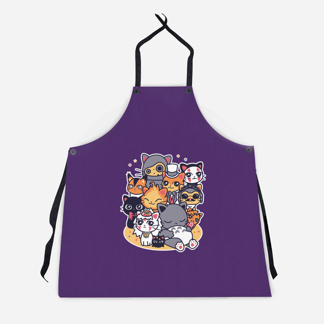 Miyazaki Cats-unisex kitchen apron-Domii