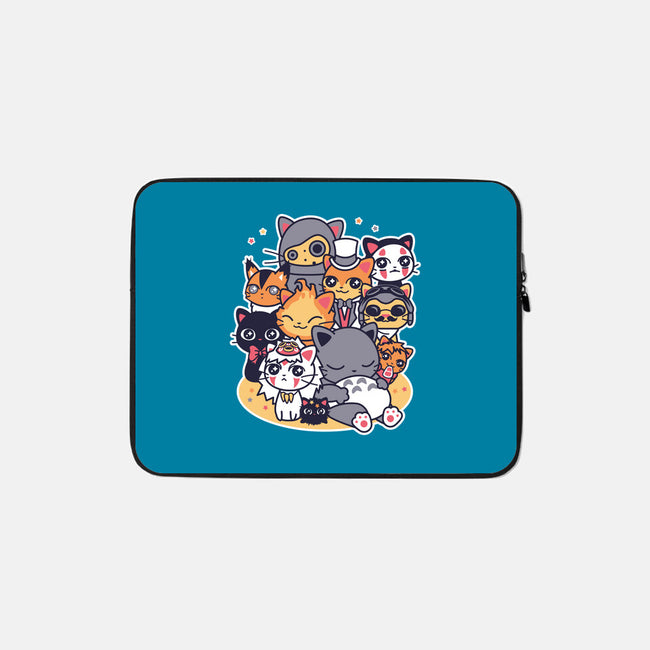 Miyazaki Cats-none zippered laptop sleeve-Domii