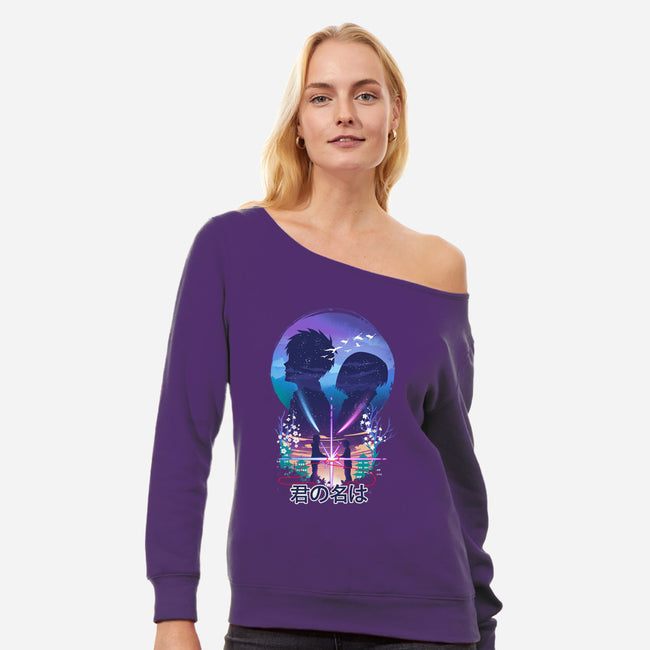 Our Soul Still Connected-womens off shoulder sweatshirt-dandingeroz