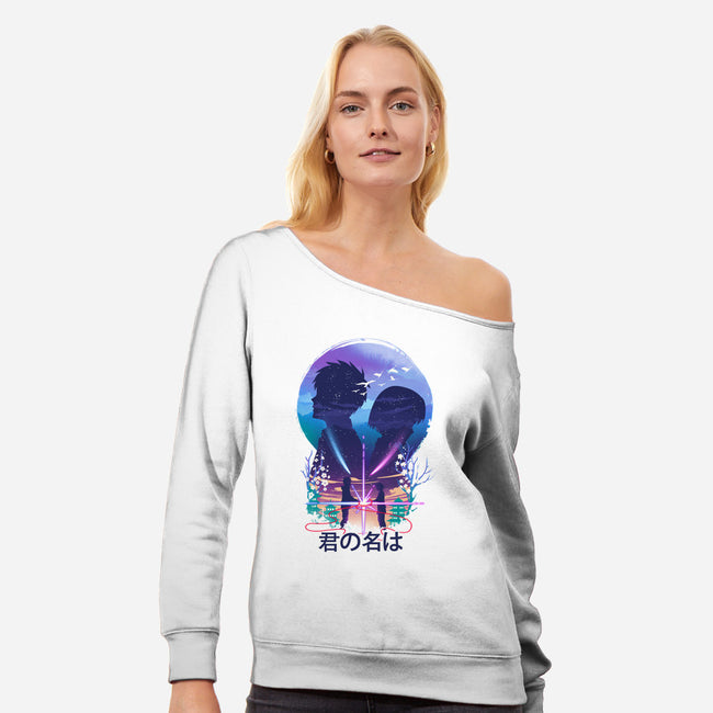 Our Soul Still Connected-womens off shoulder sweatshirt-dandingeroz