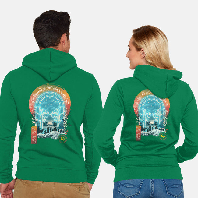 Magical Landscape-unisex zip-up sweatshirt-dandingeroz
