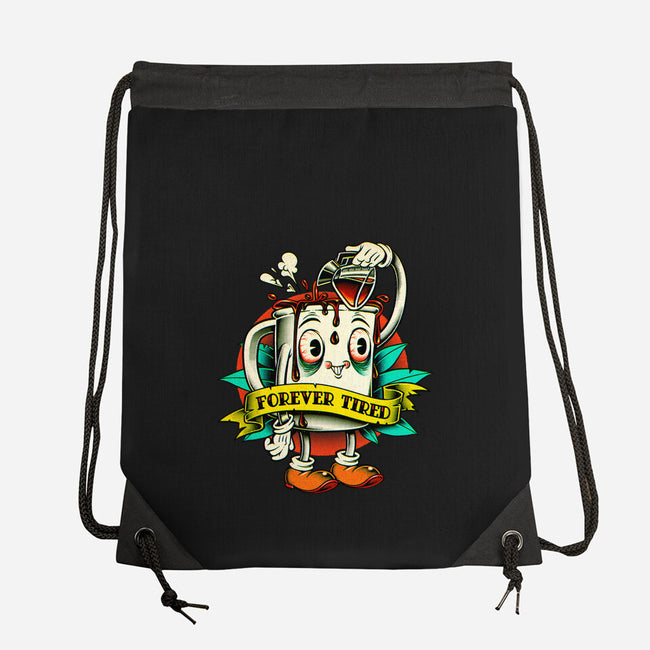 Forever Tired-none drawstring bag-andremuller.art