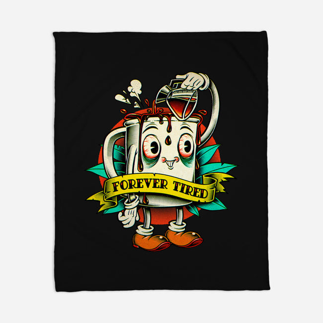 Forever Tired-none fleece blanket-andremuller.art