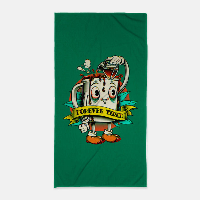 Forever Tired-none beach towel-andremuller.art