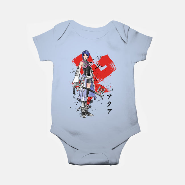 Keyblade Master Aqua-baby basic onesie-DrMonekers