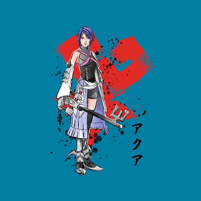 Keyblade Master Aqua-none removable cover w insert throw pillow-DrMonekers