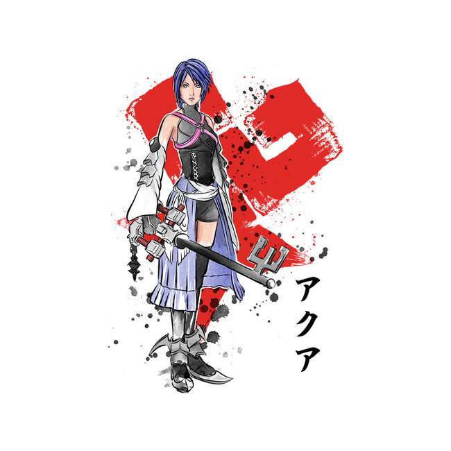 Keyblade Master Aqua-none removable cover w insert throw pillow-DrMonekers