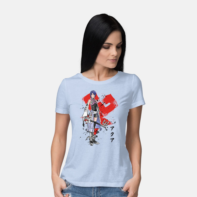 Keyblade Master Aqua-womens basic tee-DrMonekers