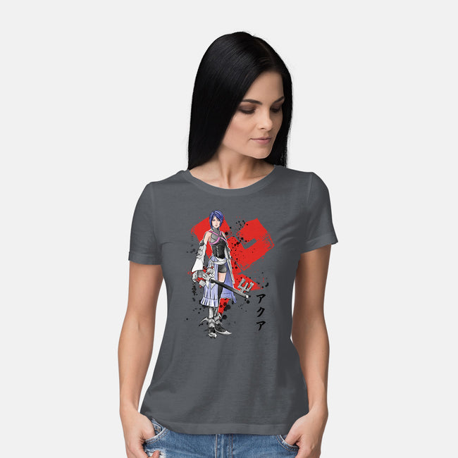 Keyblade Master Aqua-womens basic tee-DrMonekers