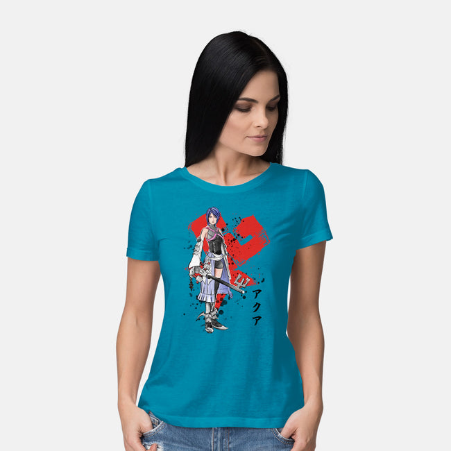 Keyblade Master Aqua-womens basic tee-DrMonekers