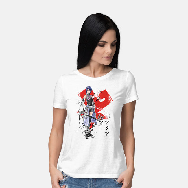 Keyblade Master Aqua-womens basic tee-DrMonekers