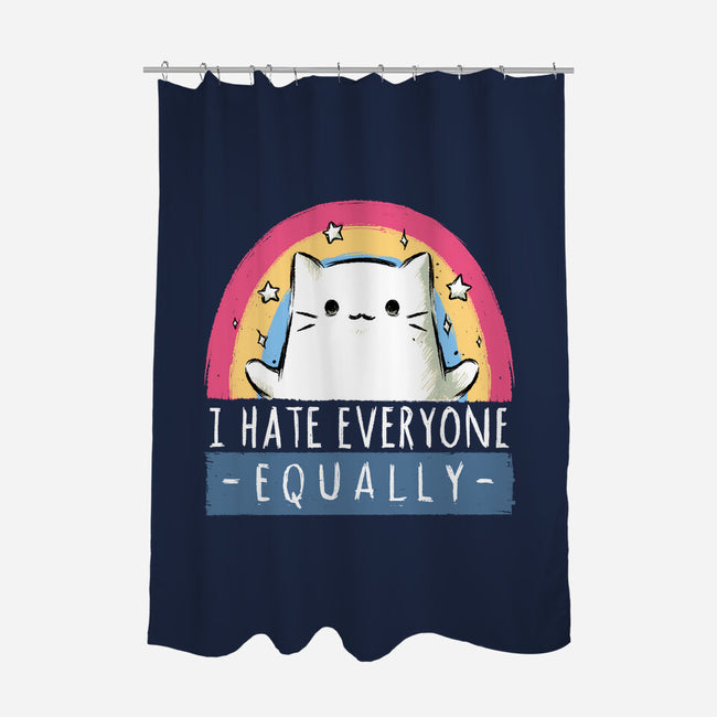 Equally Hate-none polyester shower curtain-xMorfina