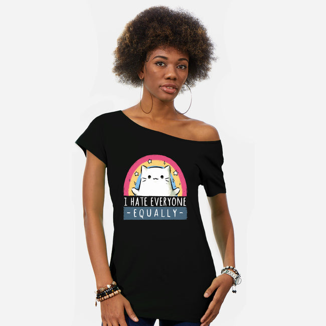 Equally Hate-womens off shoulder tee-xMorfina
