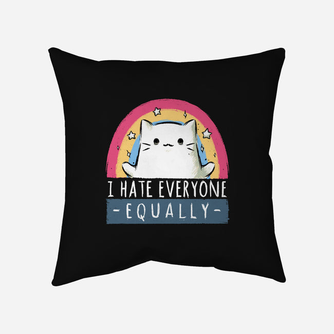 Equally Hate-none removable cover w insert throw pillow-xMorfina