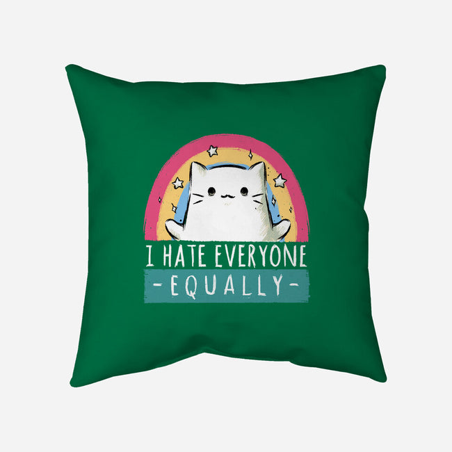 Equally Hate-none removable cover w insert throw pillow-xMorfina