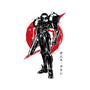 Galactic Bounty Hunter Sumi-E-none non-removable cover w insert throw pillow-DrMonekers