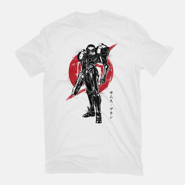 Galactic Bounty Hunter Sumi-E-mens heavyweight tee-DrMonekers