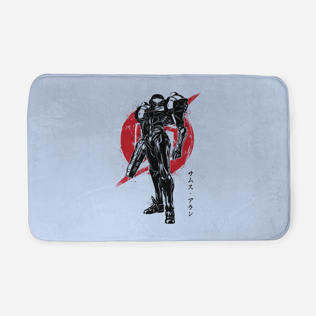 Galactic Bounty Hunter Sumi-E-none memory foam bath mat-DrMonekers