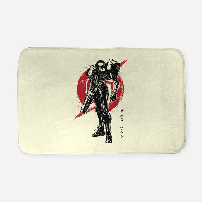 Galactic Bounty Hunter Sumi-E-none memory foam bath mat-DrMonekers