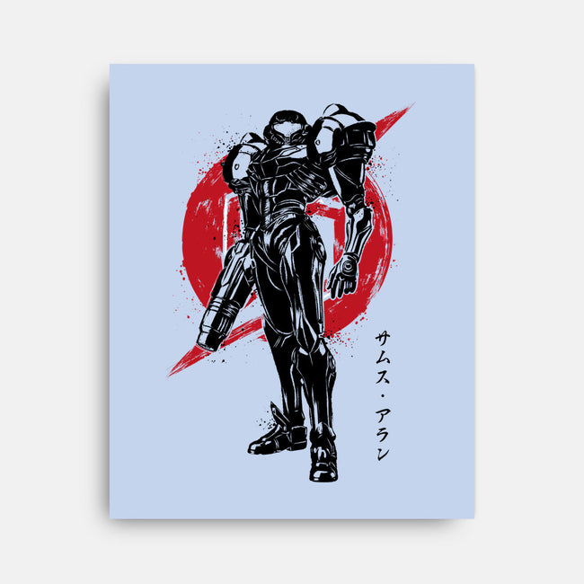 Galactic Bounty Hunter Sumi-E-none stretched canvas-DrMonekers
