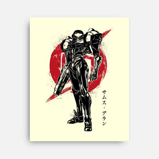 Galactic Bounty Hunter Sumi-E-none stretched canvas-DrMonekers