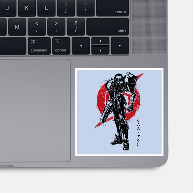 Galactic Bounty Hunter Sumi-E-none glossy sticker-DrMonekers