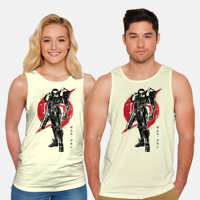 Galactic Bounty Hunter Sumi-E-unisex basic tank-DrMonekers