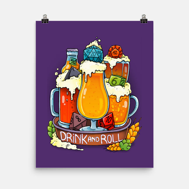 Drink and Roll-none matte poster-Vallina84