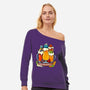 Drink and Roll-womens off shoulder sweatshirt-Vallina84