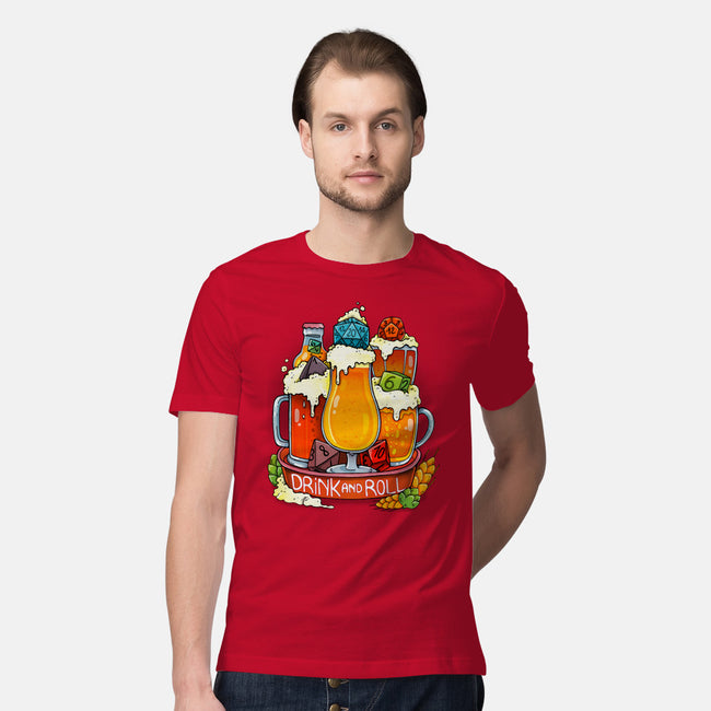 Drink and Roll-mens premium tee-Vallina84