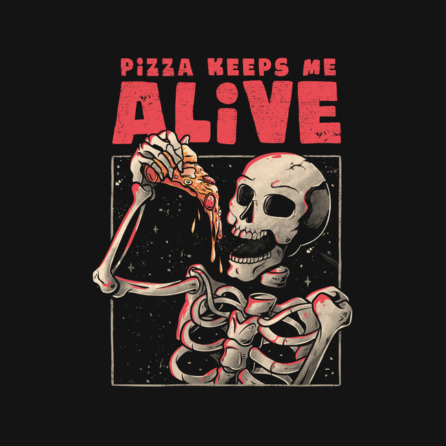 Pizza Keeps Me Alive-none fleece blanket-eduely