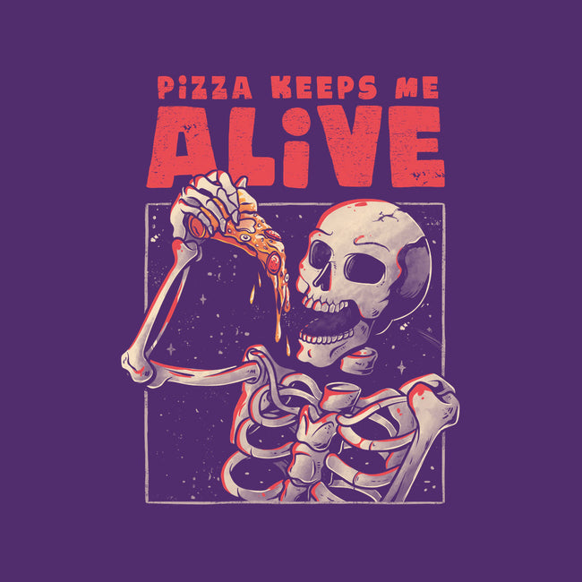 Pizza Keeps Me Alive-mens basic tee-eduely